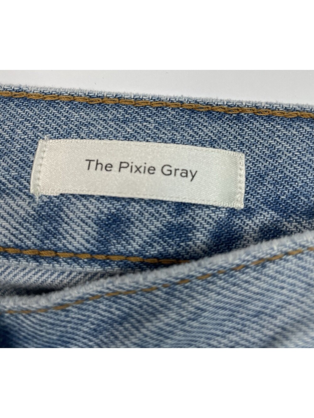 FRAME Amelia Gray The Pixie Gray Jeans 34 Low Rise Wide Leg Blue Wash - Picture 6 of 10